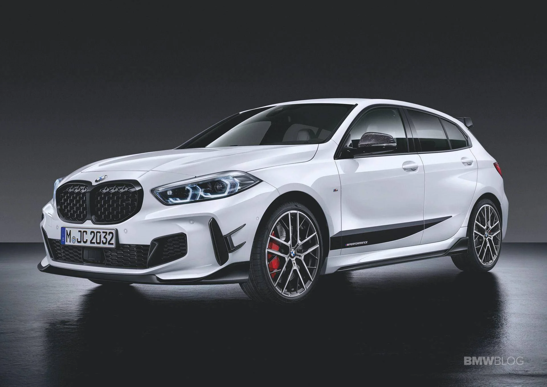 M Performance Gloss Black Front Bumper Inserts for BMW 1 Series & M135i (2019-2024, F40) - Image 3