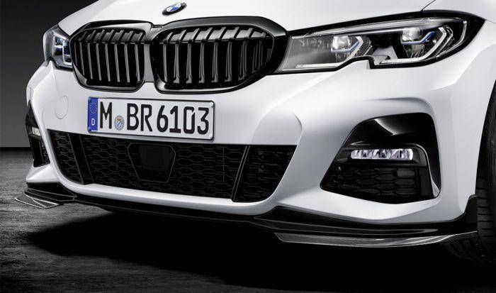 M Performance Gloss Black Front Splitter for BMW 3 Series (2018-2022, G20 G21)