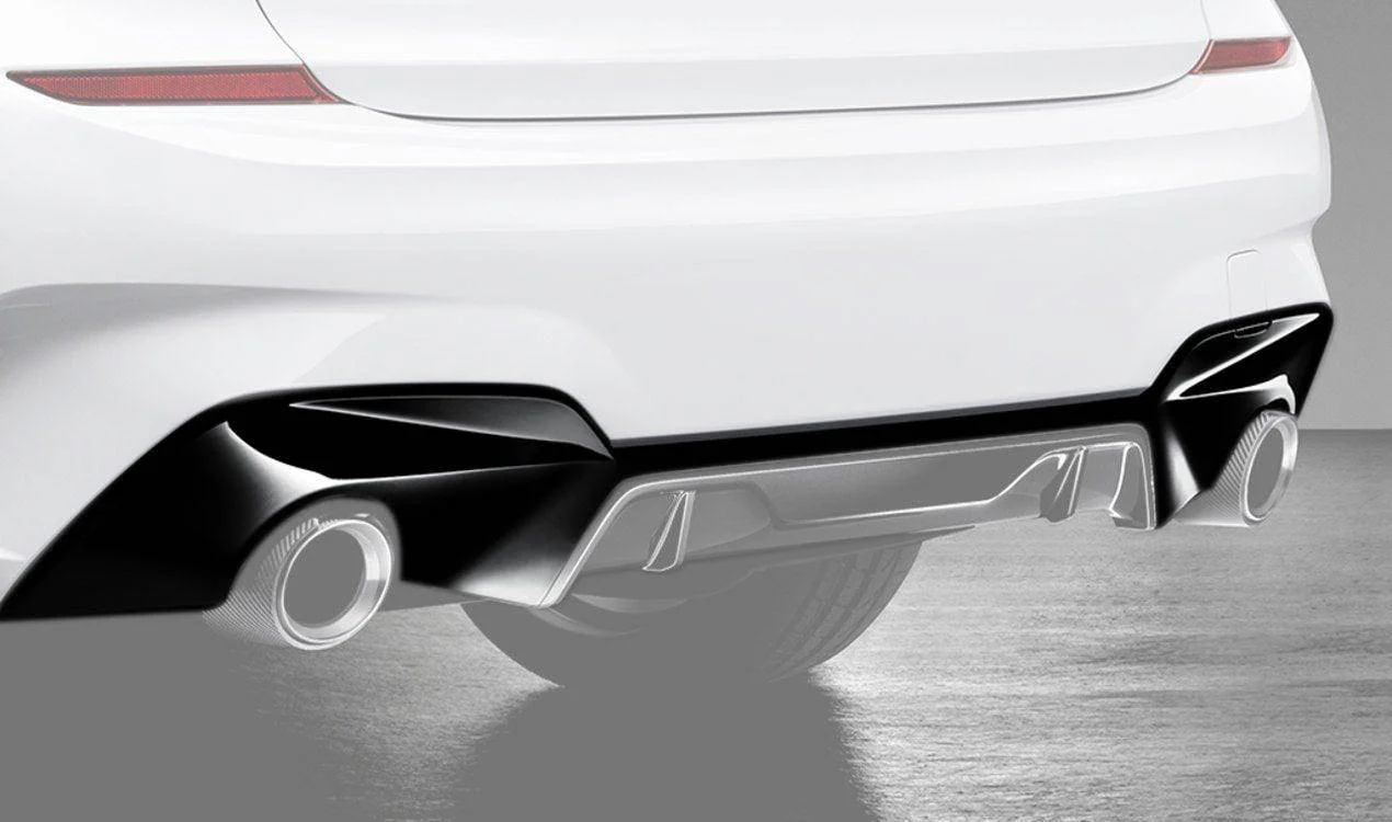 M Performance Gloss Black Rear Diffuser for BMW 3 Series (2018+, G20 G21)