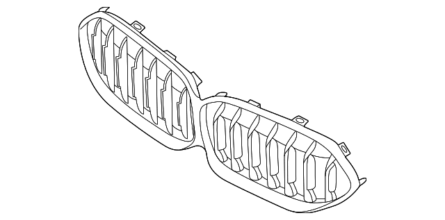 M Performance Gloss Black Slatted Grille for BMW 2 Series & M235i (2020-2024, F44)