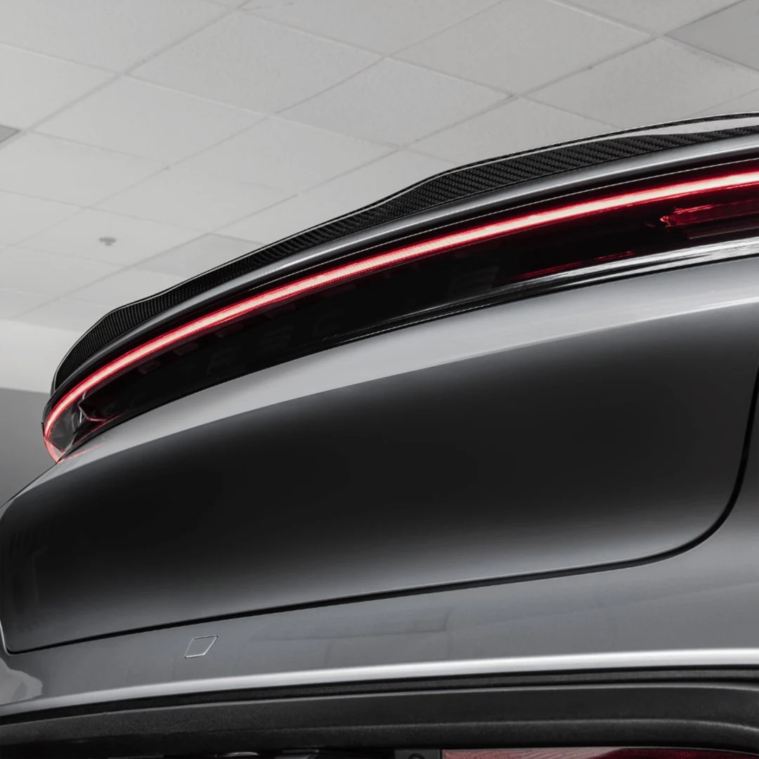 Porsche Taycan Turbo & Turbo S Carbon Fibre Decklid Rear Spoiler by Vorsteiner (2021+) - Image 4