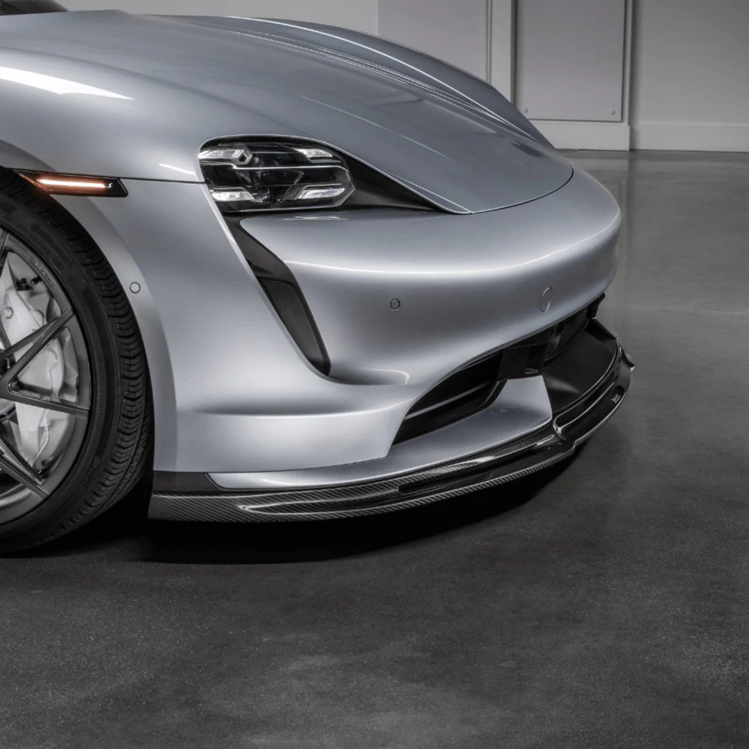 Porsche Taycan Turbo & Turbo S Carbon Fibre Front Splitter by Vorsteiner (2021+) - Image 4
