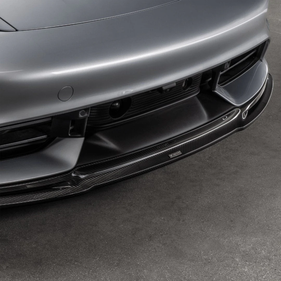 Porsche Taycan Turbo & Turbo S Carbon Fibre Front Splitter by Vorsteiner (2021+) - Image 6