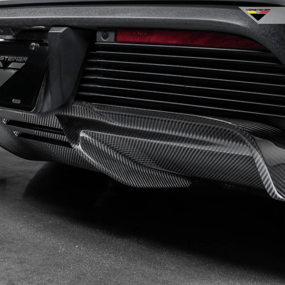 Porsche Taycan Turbo & Turbo S Carbon Fibre Rear Diffuser by Vorsteiner (2021+) - Image 5