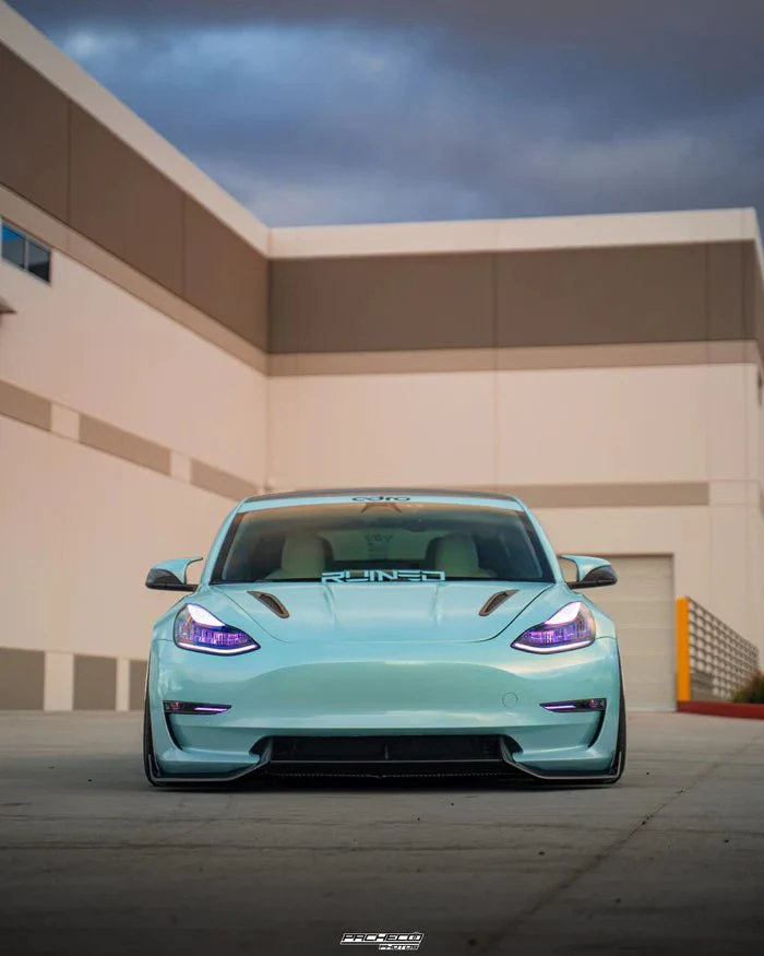 Tesla Model 3 Carbon Fibre V2 Front Splitter by Adro (2017+) - Image 12
