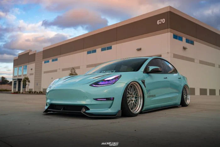 Tesla Model 3 Carbon Fibre V2 Front Splitter by Adro (2017+) - Image 15