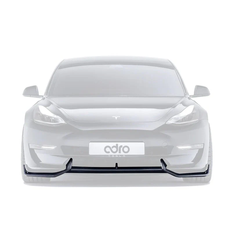 Tesla Model 3 Carbon Fibre V2 Front Splitter by Adro (2017+) - Image 3