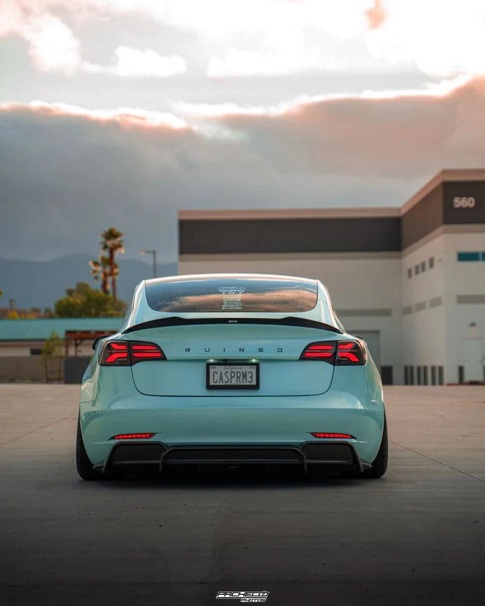 Tesla Model 3 Carbon Fibre V2 Rear Diffuser by Adro (2017+) - Image 11