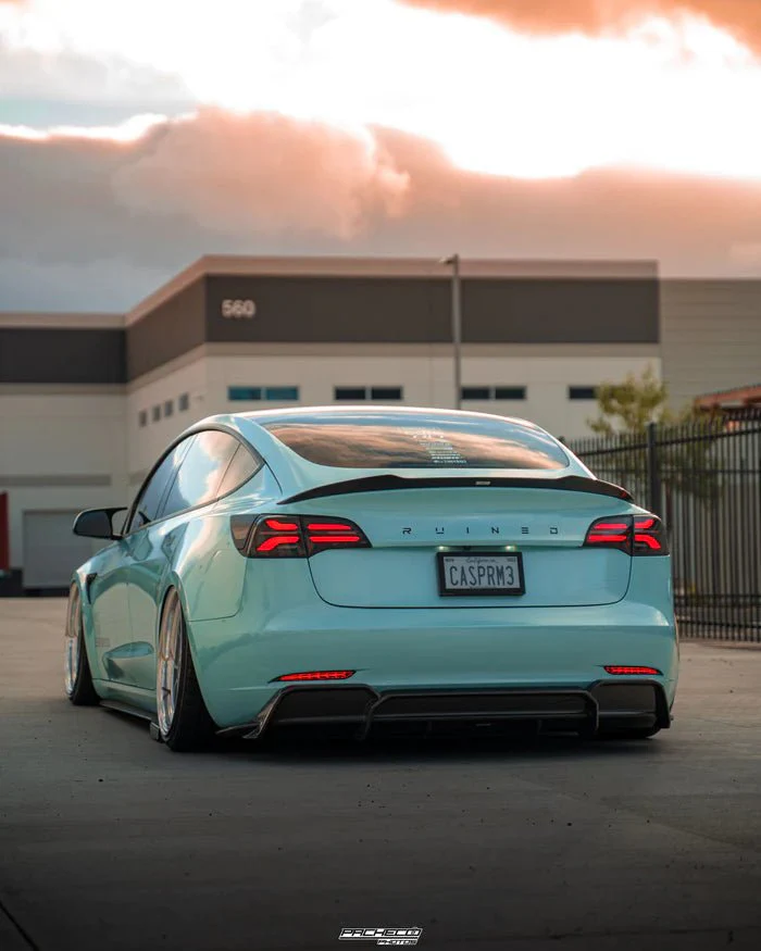 Tesla Model 3 Carbon Fibre V2 Rear Diffuser by Adro (2017+) - Image 12