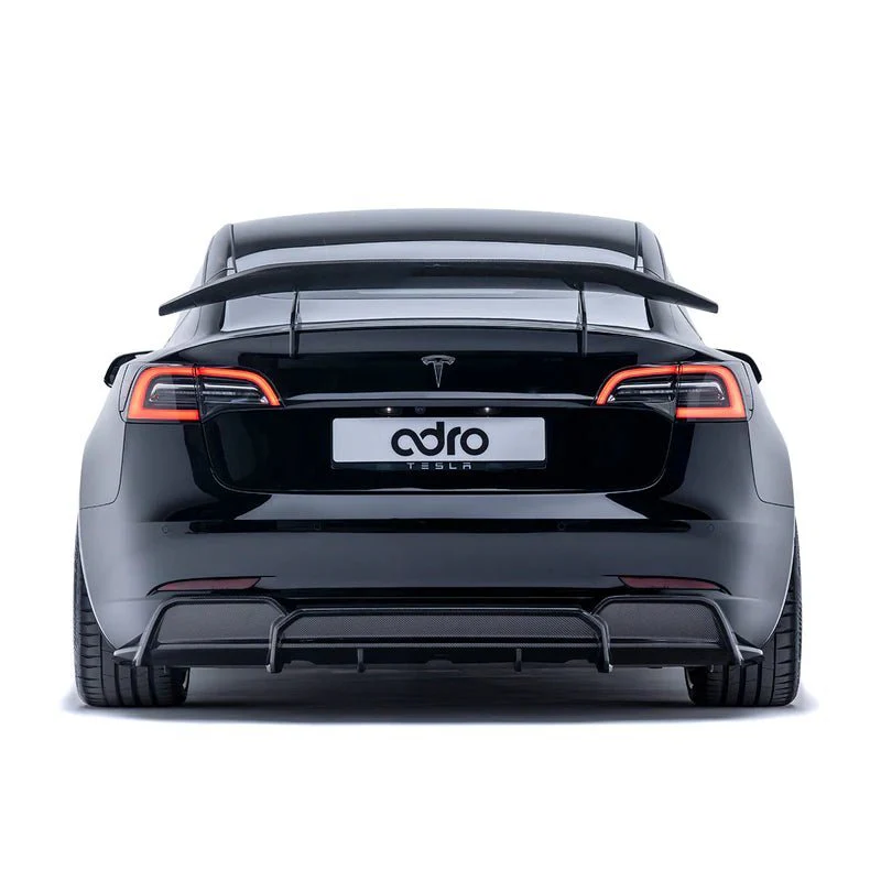 Tesla Model 3 Carbon Fibre V2 Rear Diffuser by Adro (2017+) - Image 2