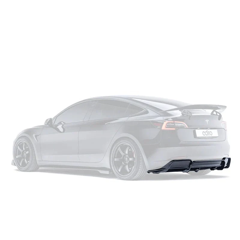 Tesla Model 3 Carbon Fibre V2 Rear Diffuser by Adro (2017+) - Image 4