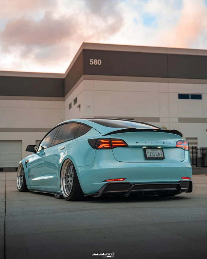 Tesla Model 3 Carbon Fibre V2 Rear Diffuser by Adro (2017+) - Image 5