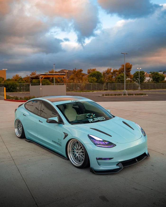 Tesla Model 3 Carbon Fibre V2 Side Skirts by Adro (2017+) - Image 10