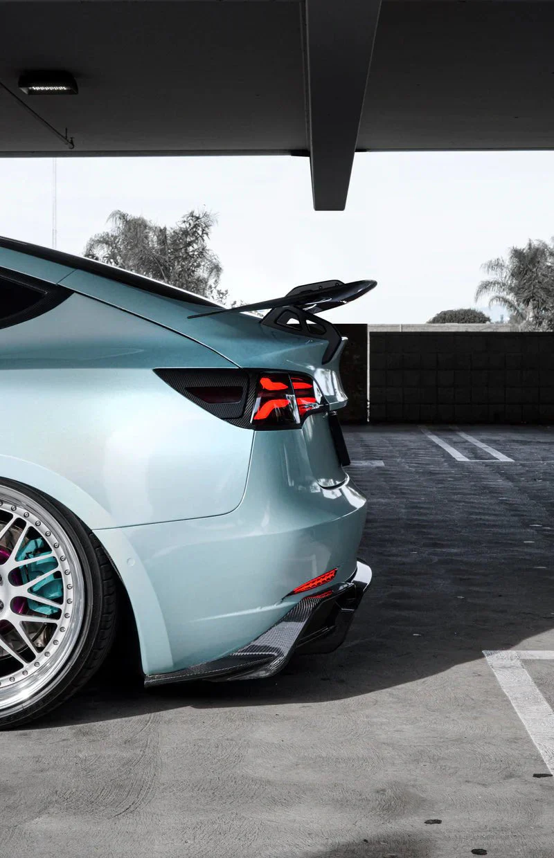 Tesla Model 3 Pre-Preg Carbon Fibre AT-S Swan Neck Rear Wing by Adro (2017+) - Image 14