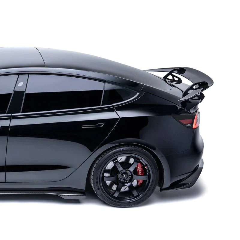 Tesla Model 3 Pre-Preg Carbon Fibre AT-S Swan Neck Rear Wing by Adro (2017+) - Image 3