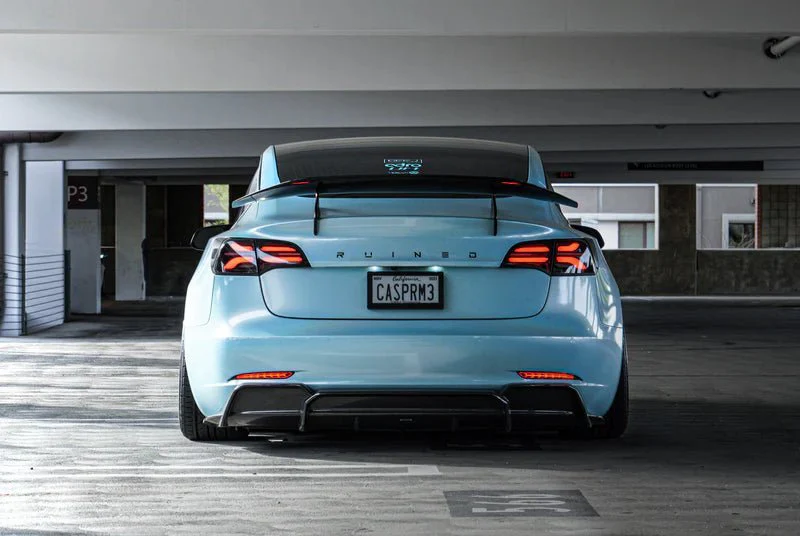 Tesla Model 3 Pre-Preg Carbon Fibre AT-S Swan Neck Rear Wing by Adro (2017+) - Image 8