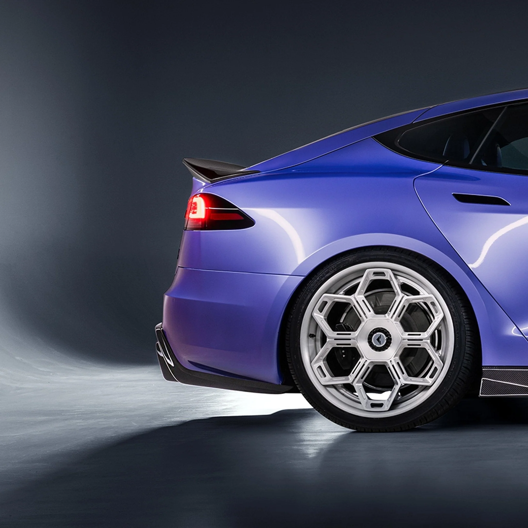 Tesla Model S Plaid VRS Aero Rear Diffuser Carbon Fiber by Vorsteiner - Image 8