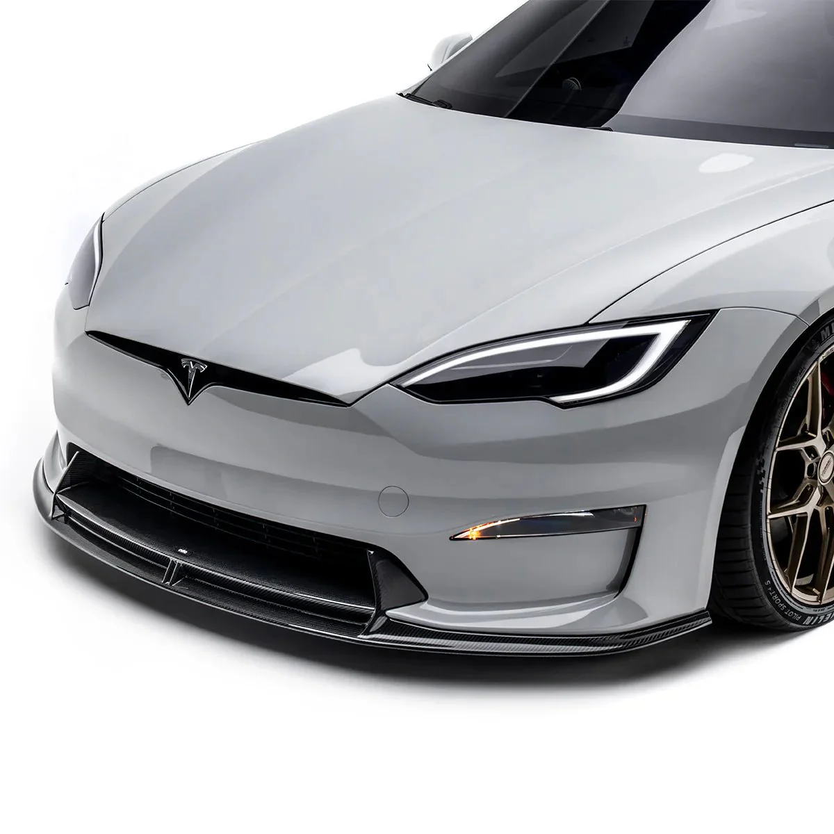 Tesla Model S Plaid Facelift II Pre-Preg Carbon Fibre Front Lip by Adro (2021+) - Image 3