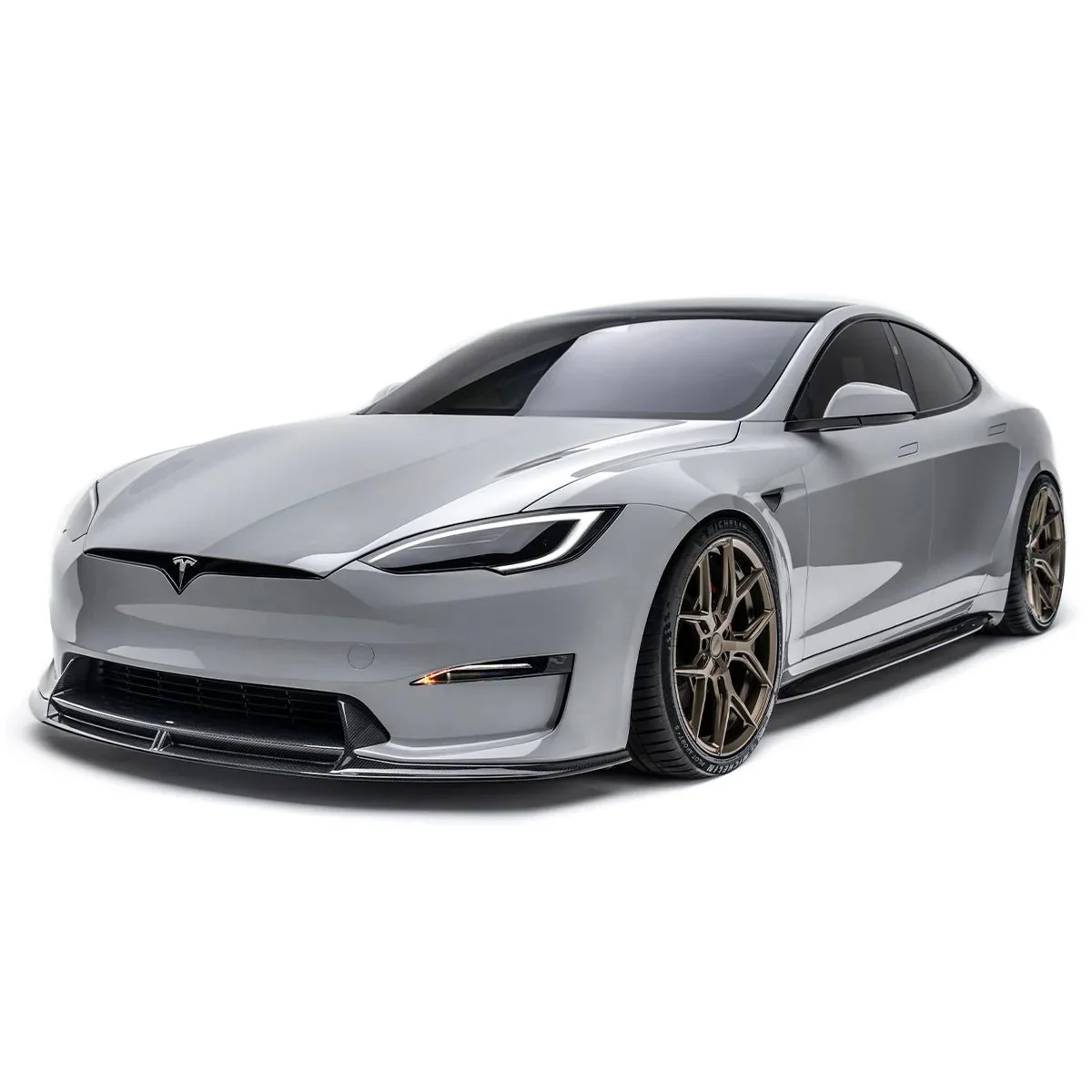Tesla Model S Plaid Facelift II Pre-Preg Carbon Fibre Front Lip by Adro (2021+) - Image 4