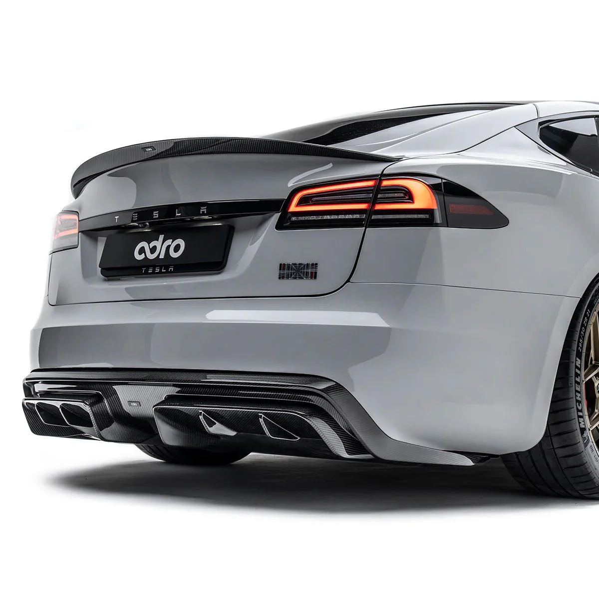 Tesla Model S Plaid Facelift II Pre-Preg Carbon Fibre Rear Spoiler by Adro (2021+) - Image 2