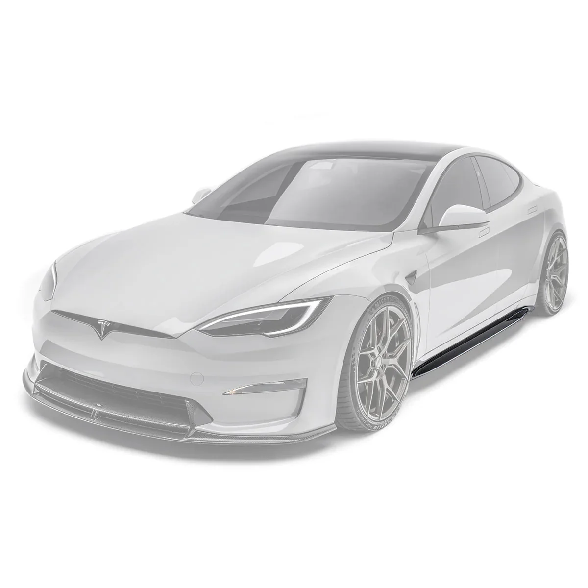 Tesla Model S Plaid Facelift II Pre-Preg Carbon Fibre Side Skirts by Adro (2021+)