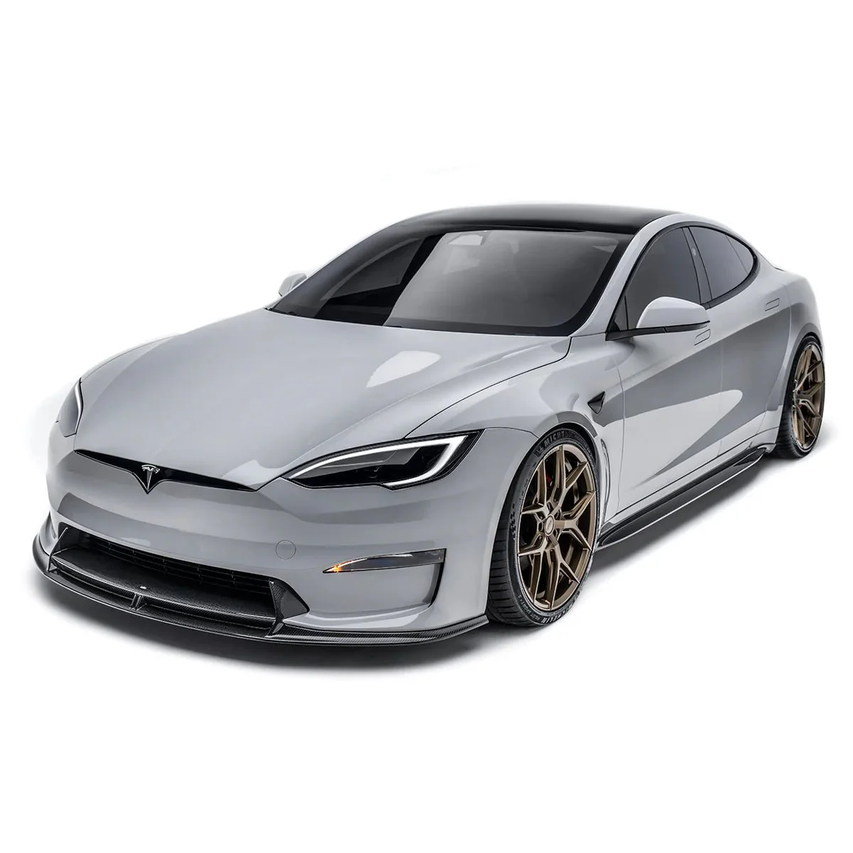 Tesla Model S Plaid Facelift II Pre-Preg Carbon Fibre Side Skirts by Adro (2021+) - Image 2