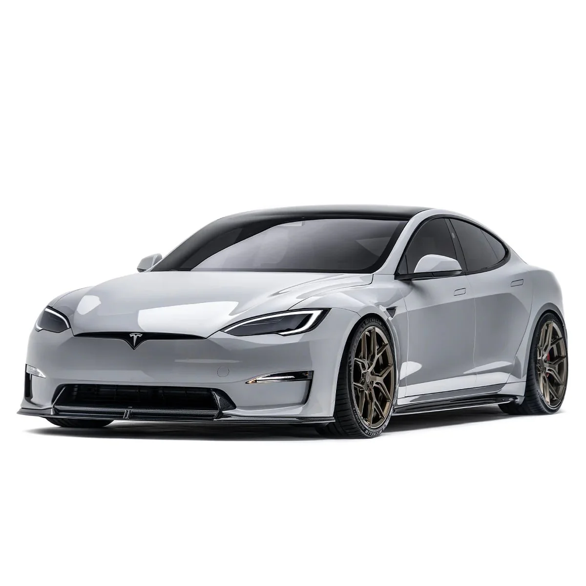 Tesla Model S Plaid Facelift II Pre-Preg Carbon Fibre Side Skirts by Adro (2021+) - Image 5