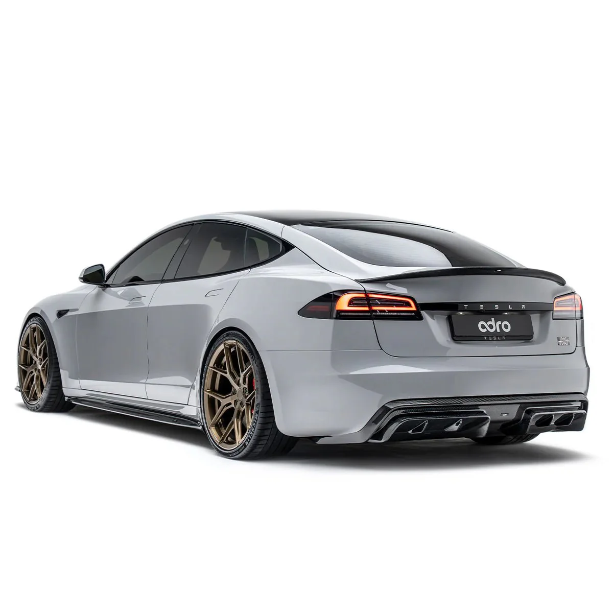 Tesla Model S Plaid Facelift II Pre-Preg Carbon Fibre Side Skirts by Adro (2021+) - Image 6