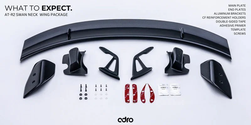 Toyota GR Supra A90 Mk5 Pre-Preg Carbon Fibre Swan Neck AT-R2 Rear Wing by Adro (2019+) - Image 9