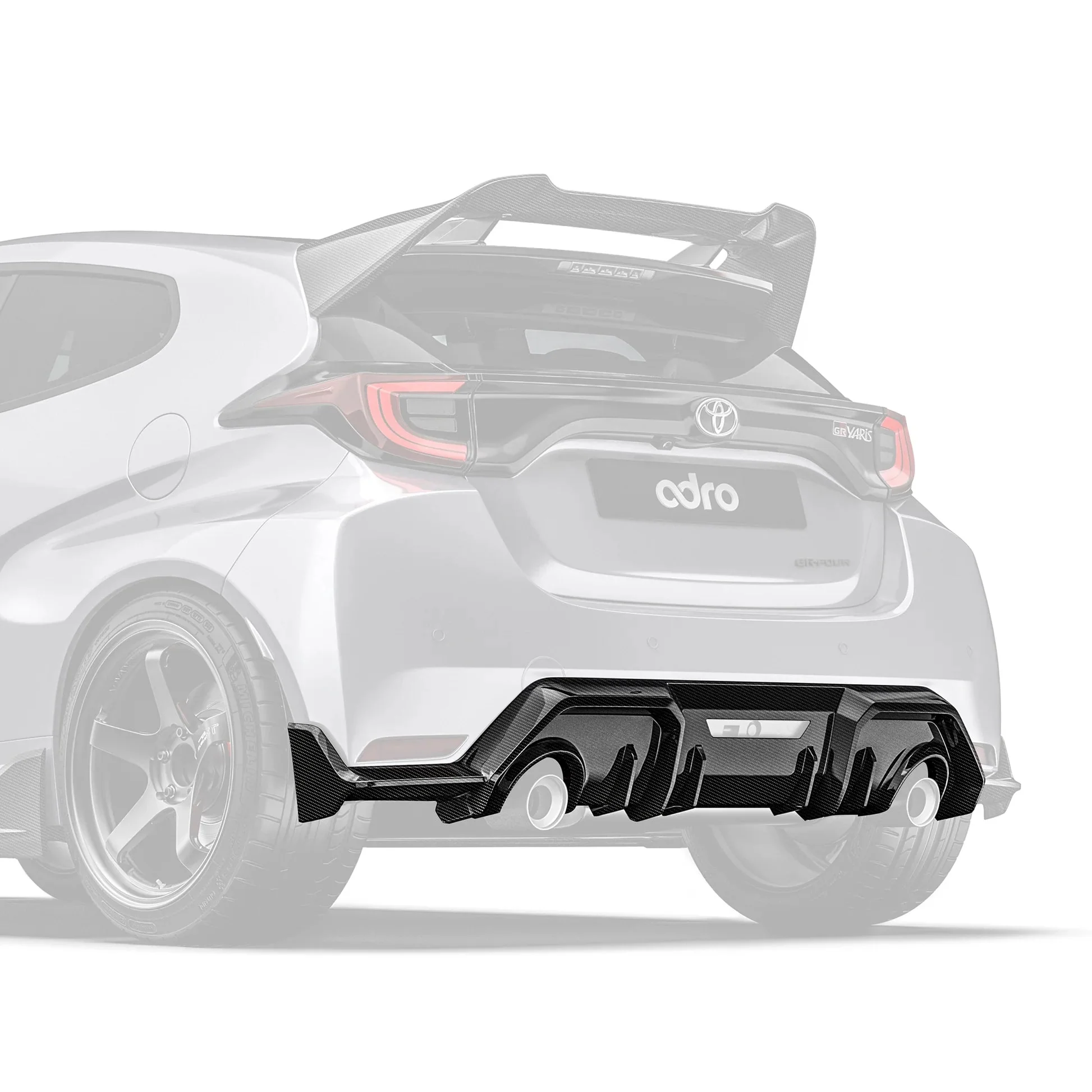 Toyota GR Yaris (Gen 1 & Gen 2) Carbon Fibre Rear Diffuser by Adro
