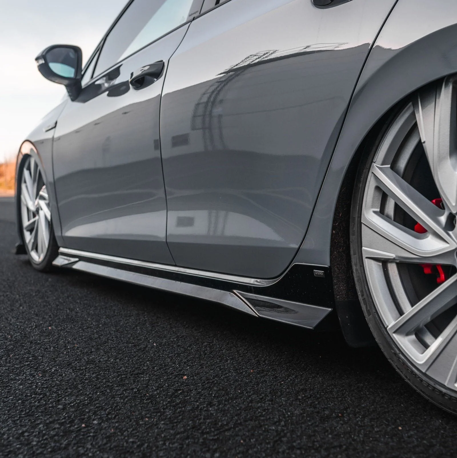 VW Golf / Golf GTI / Golf R Mk8 & Mk8.5 EVO-1 Gloss Black Side Skirts by ZAERO (2020+) - Image 11