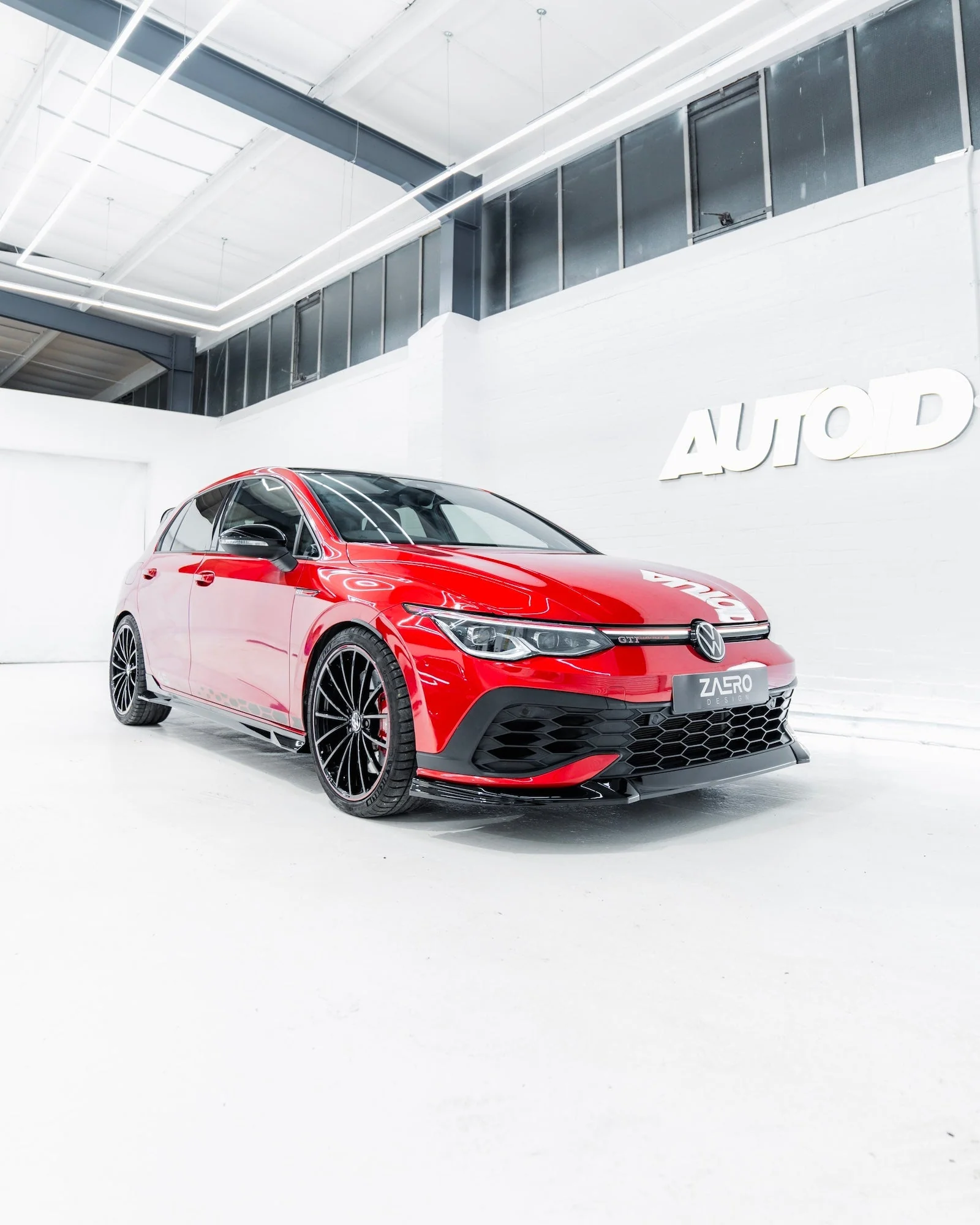 VW Golf GTI Clubsport Mk8 EVO-1 Gloss Black Front Splitter by ZAERO (2020-2024) - Image 4