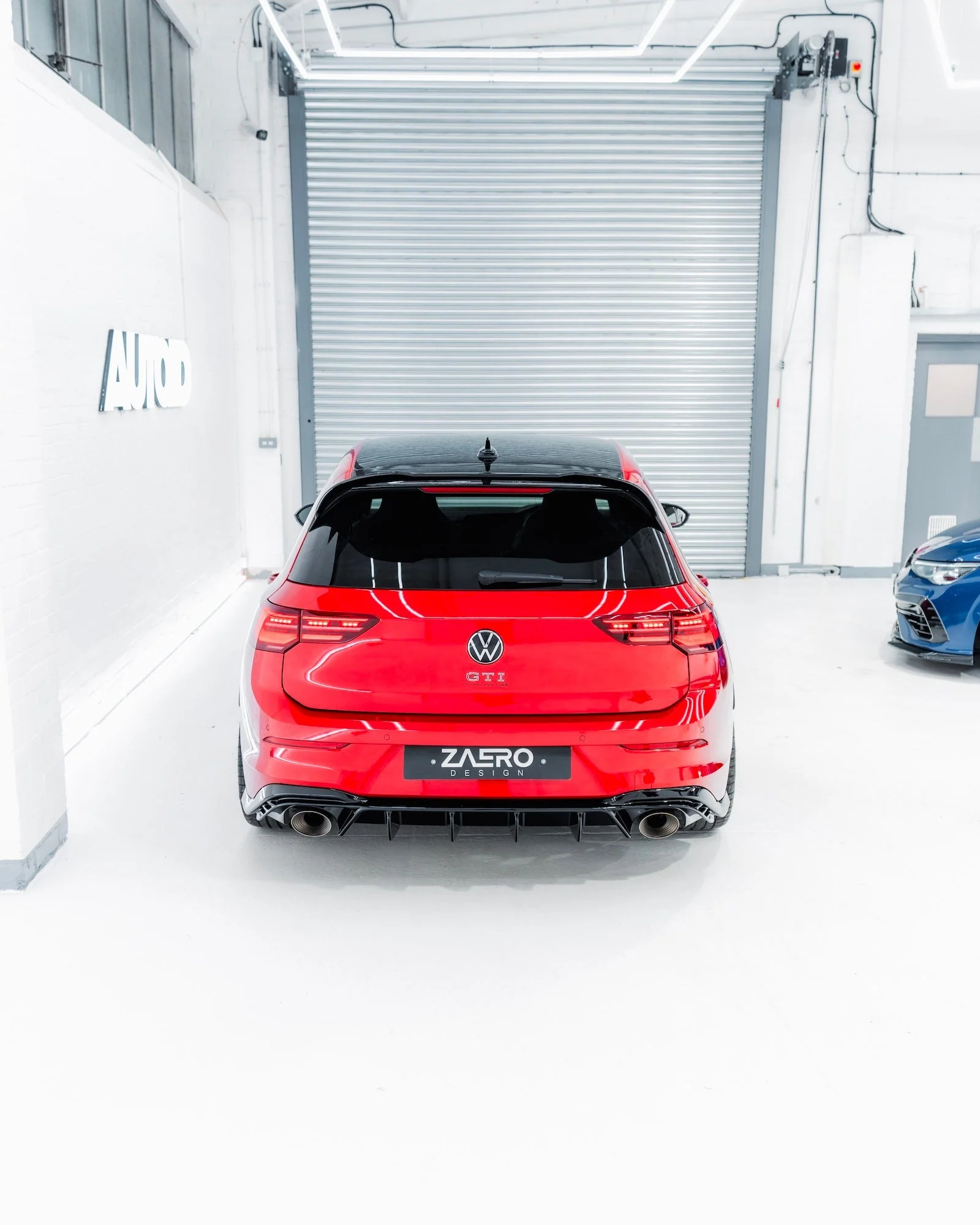 VW Golf GTI Clubsport Mk8 EVO-1 Gloss Black Rear Diffuser by ZAERO (2020+) - Image 6