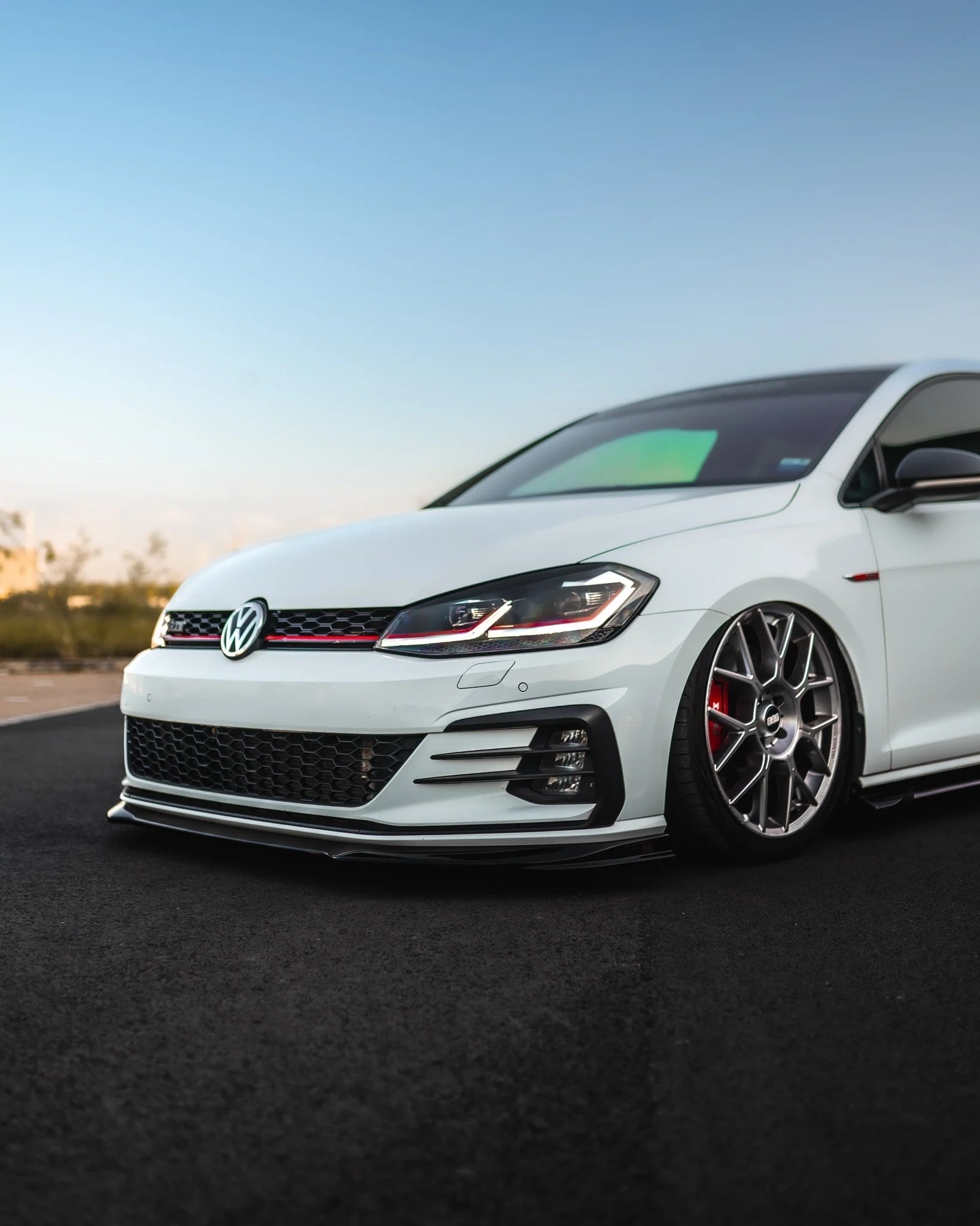 VW Golf GTI & Golf GTD Mk7.5 EVO-1 Gloss Black Front Splitter by ZAERO (2017-2020) - Image 2