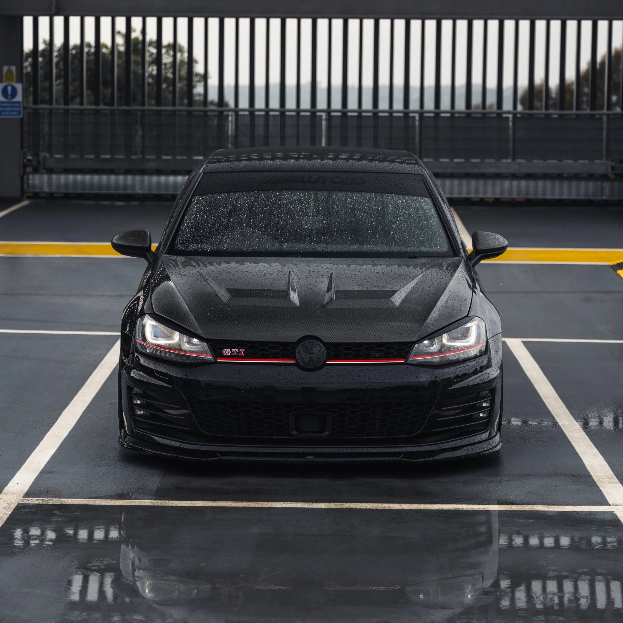 VW Golf GTI & Golf GTD Mk7 EVO-1 Gloss Black Front Splitter by ZAERO (2013-2017) - Image 4