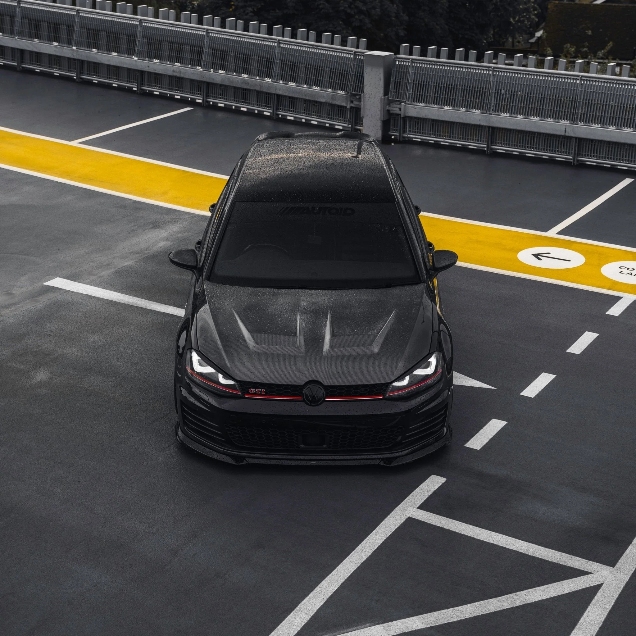 VW Golf GTI & Golf GTD Mk7 EVO-1 Gloss Black Front Splitter by ZAERO (2013-2017) - Image 5