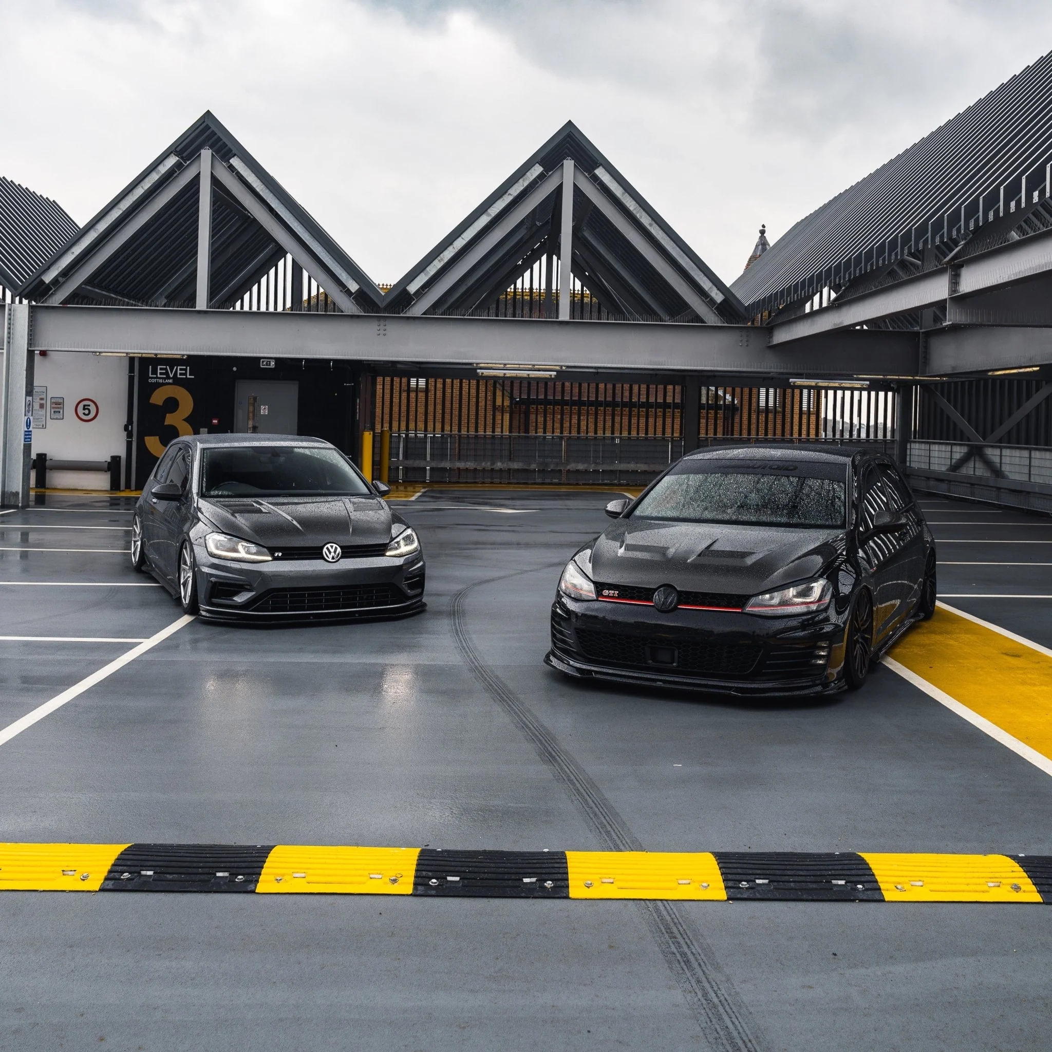 VW Golf GTI & Golf GTD Mk7 EVO-1 Gloss Black Front Splitter by ZAERO (2013-2017) - Image 7
