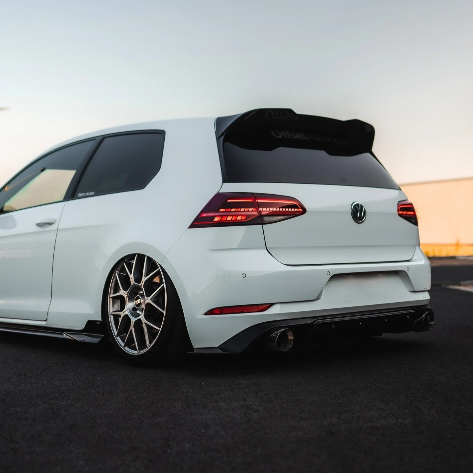 VW Golf GTI Mk7.5 EVO-1 Gloss Black Rear Diffuser by ZAERO (2017-2020) - Image 3