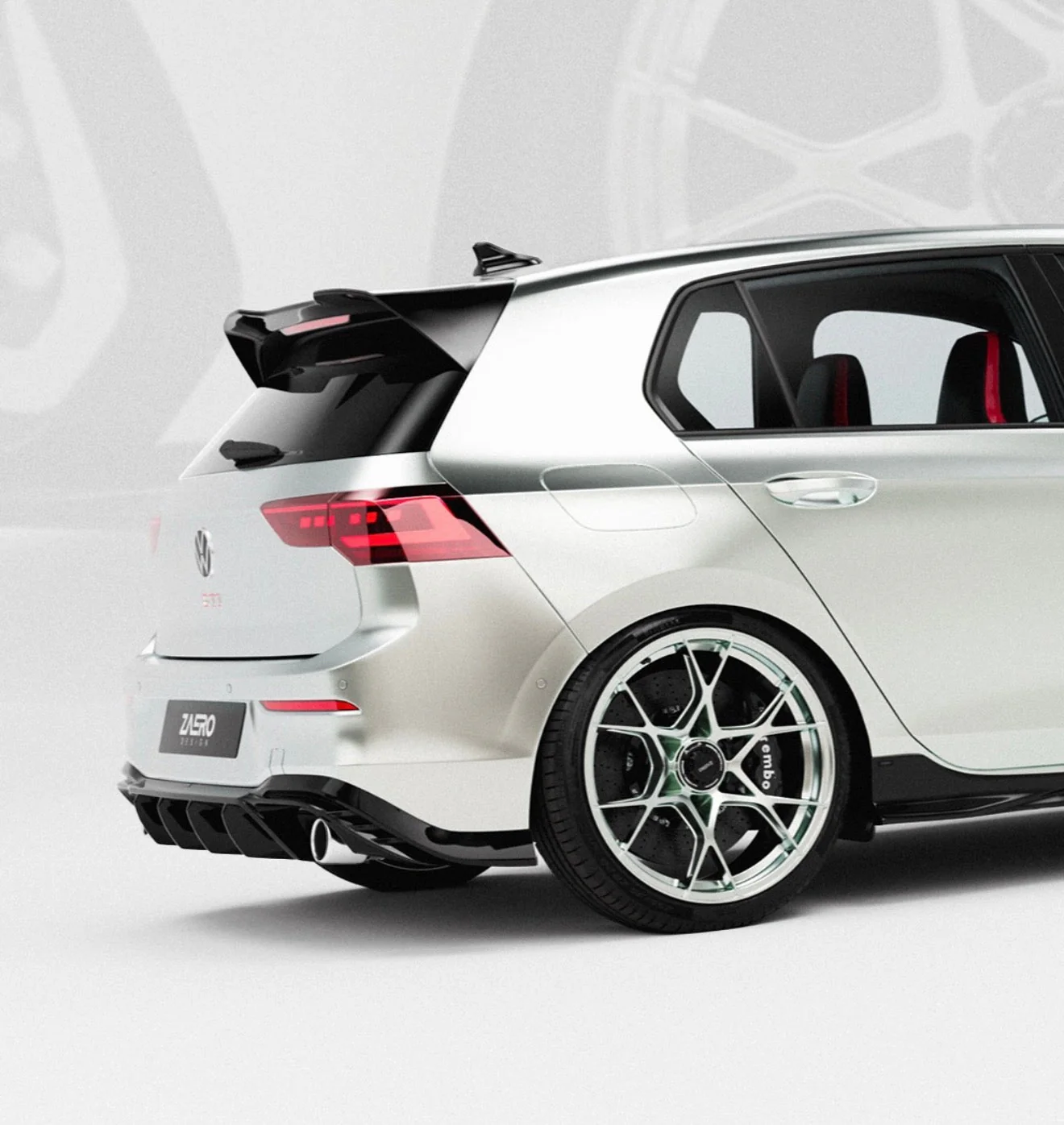 VW Golf GTI Mk8.5 EVO-1 Gloss Black Body Kit by ZAERO (2024+) - Image 10