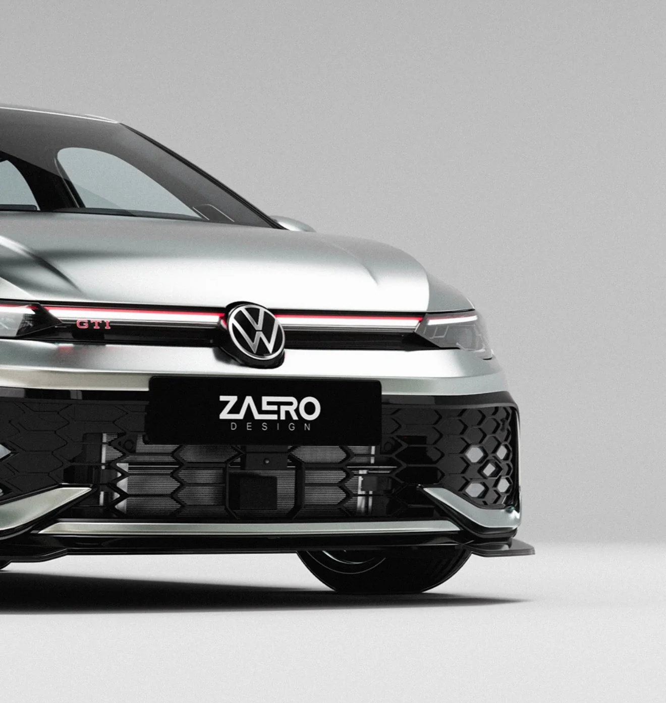 VW Golf GTI Mk8.5 EVO-1 Gloss Black Body Kit by ZAERO (2024+) - Image 4