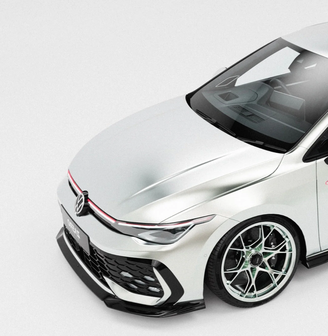 VW Golf GTI Mk8.5 EVO-1 Gloss Black Body Kit by ZAERO (2024+) - Image 5