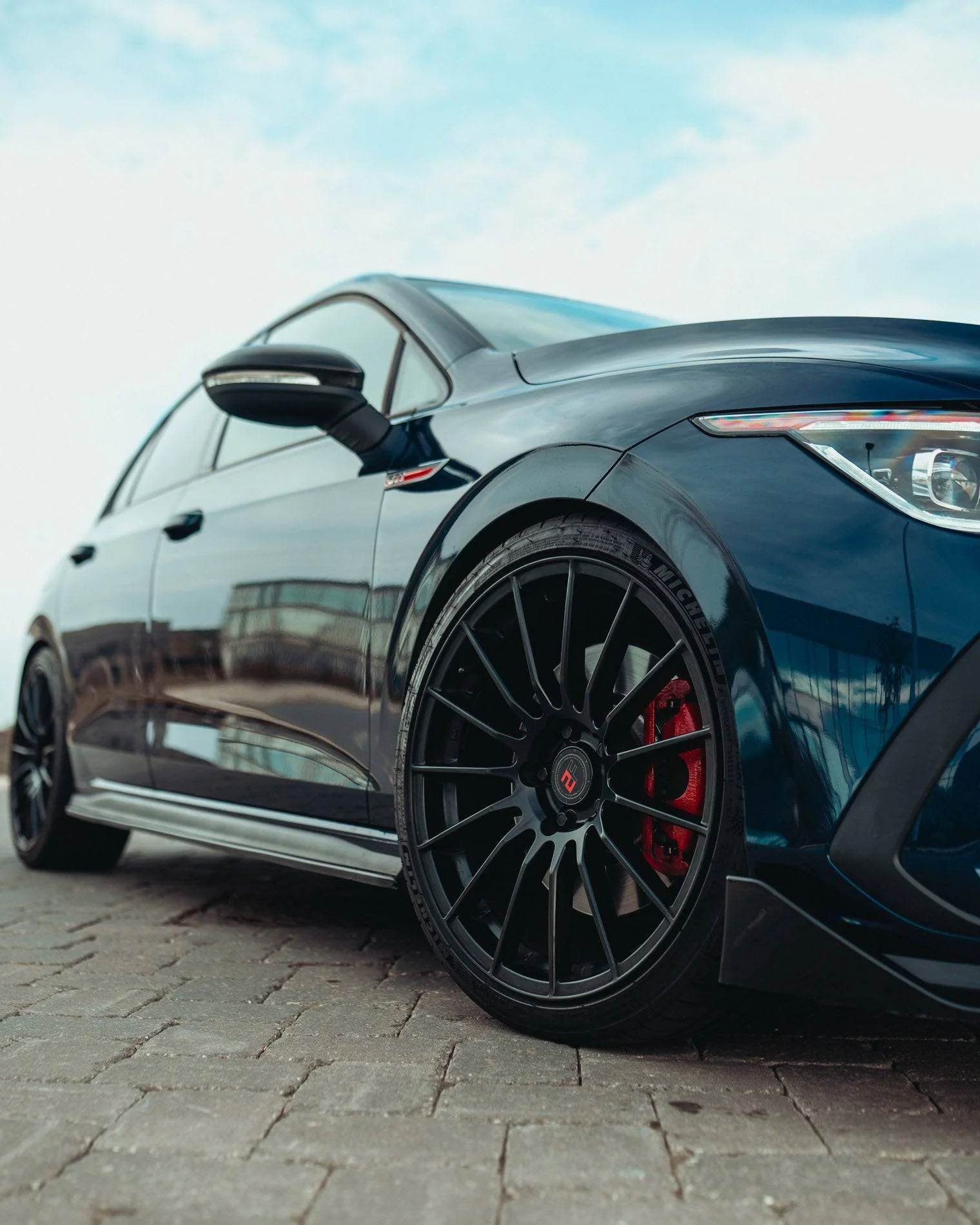 VW Golf GTI Mk8 & Mk8.5 Gloss Black Side Skirts by FORM (2019+) - Image 2