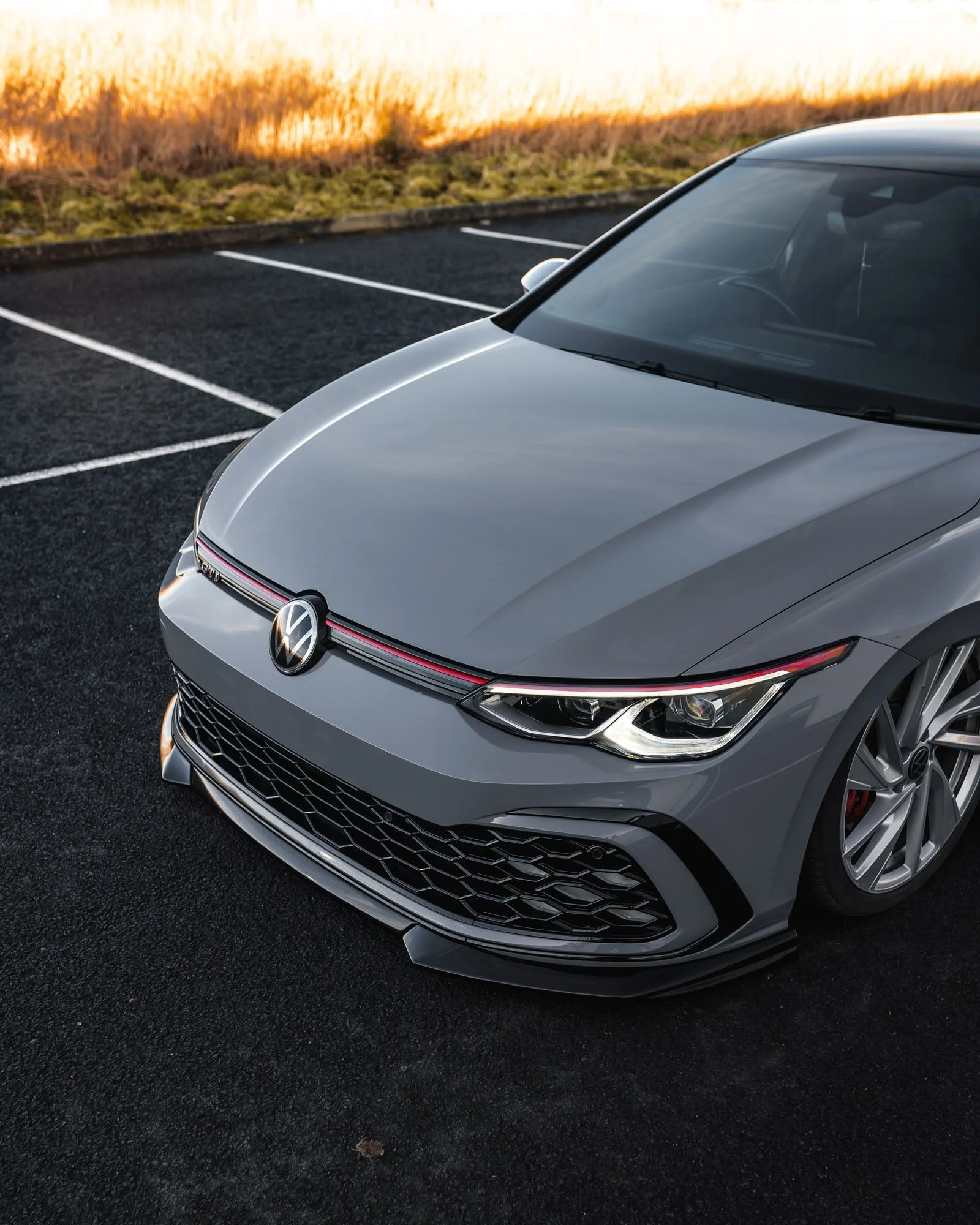 VW Golf GTI, R-Line, GTE & GTD Mk8 EVO-1 Gloss Black Front Splitter by ZAERO (2020-2024) - Image 4