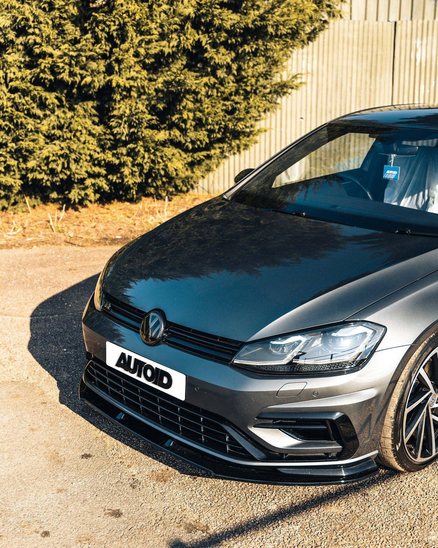 VW Golf R Mk7.5 EVO-1 Gloss Black Front Splitter by ZAERO (2017-2020) - Image 14