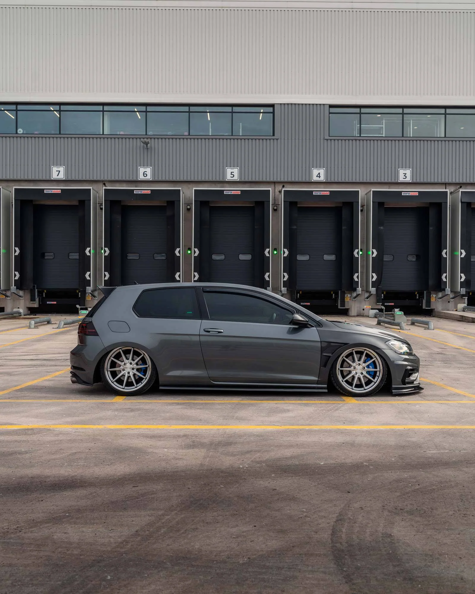 VW Golf R Mk7.5 EVO-1 Gloss Black Front Splitter by ZAERO (2017-2020) - Image 9