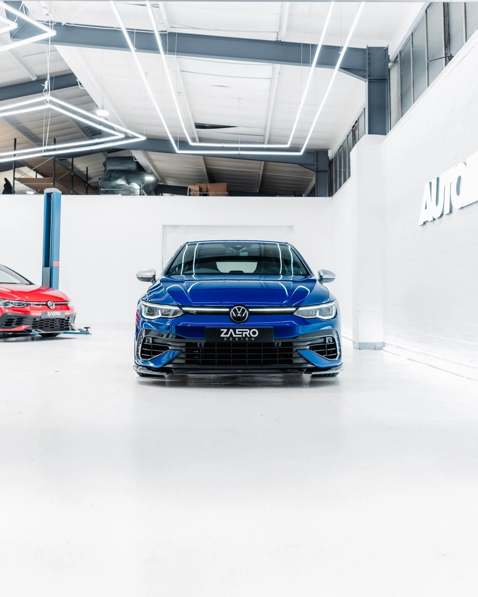 VW Golf R Mk8 EVO-1 Gloss Black Front Splitter by ZAERO (2020-2024) - Image 3