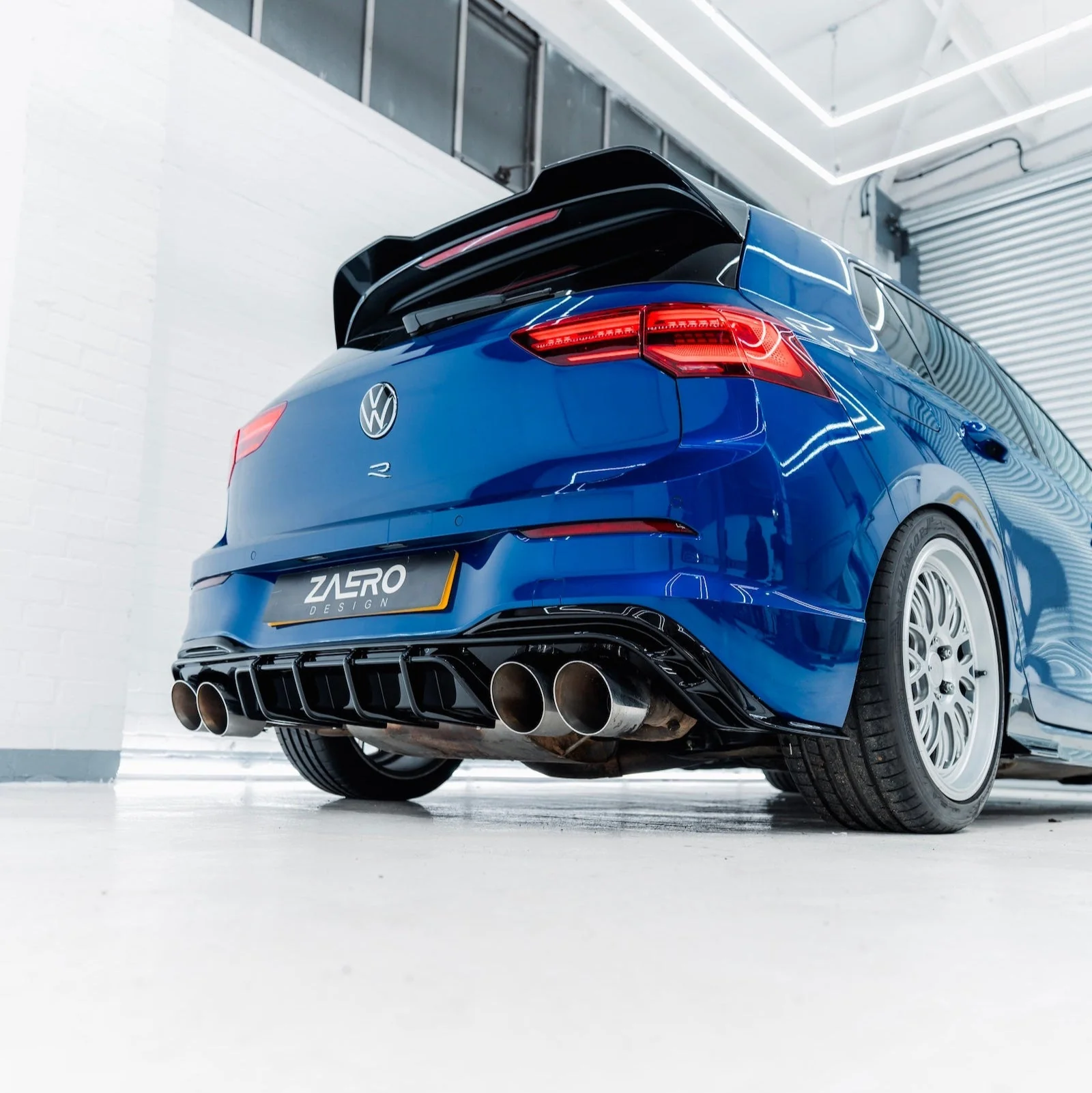 VW Golf R Mk8 & Mk8.5 EVO-1 Gloss Black Rear Diffuser by ZAERO (2020+) - Image 2
