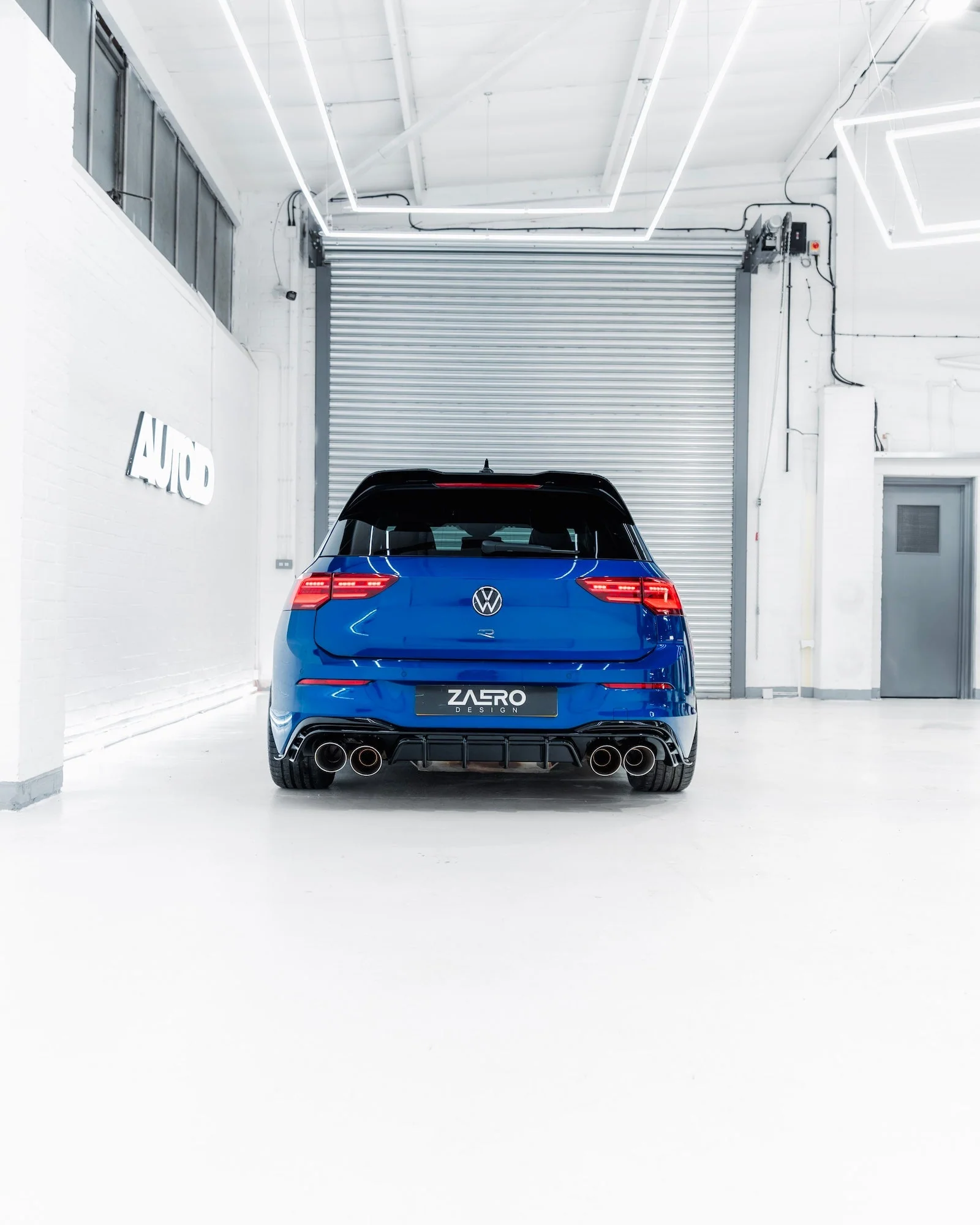 VW Golf R Mk8 & Mk8.5 EVO-1 Gloss Black Rear Diffuser by ZAERO (2020+) - Image 3