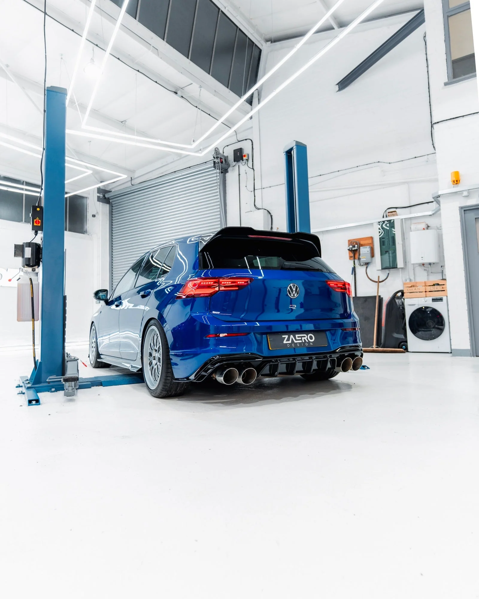 VW Golf R Mk8 & Mk8.5 EVO-1 Gloss Black Rear Diffuser by ZAERO (2020+) - Image 7