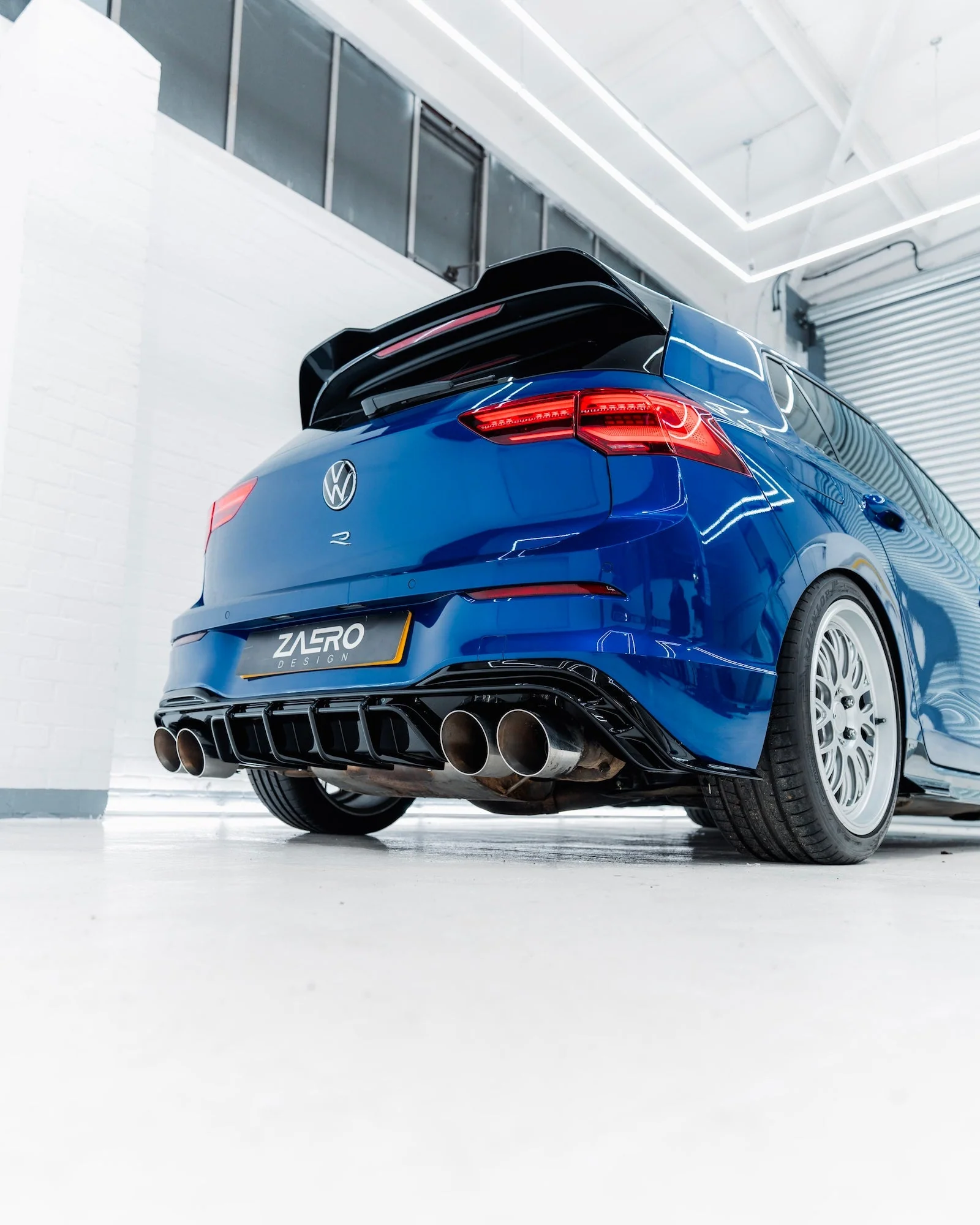 VW Golf R Mk8 & Mk8.5 EVO-1 Gloss Black Rear Diffuser by ZAERO (2020+) - Image 8